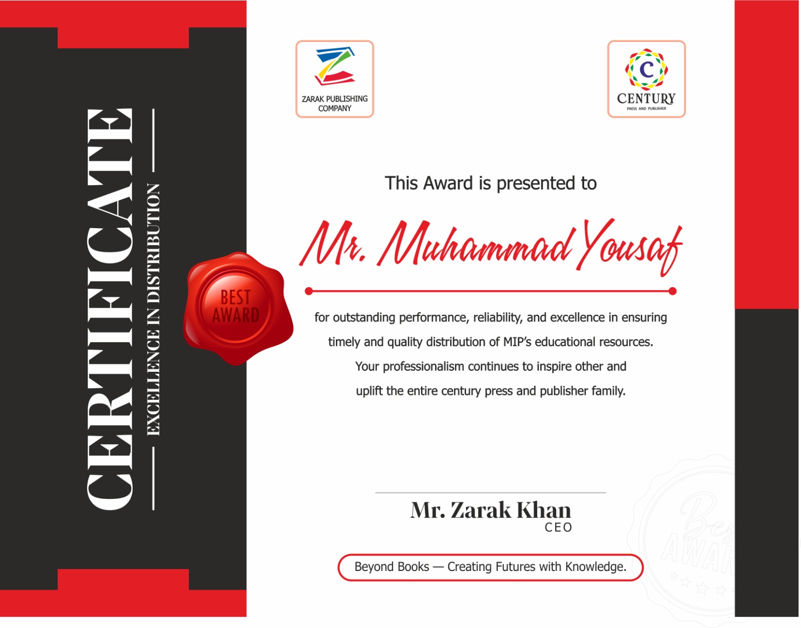 Awarded By Zarak Publishing 2026