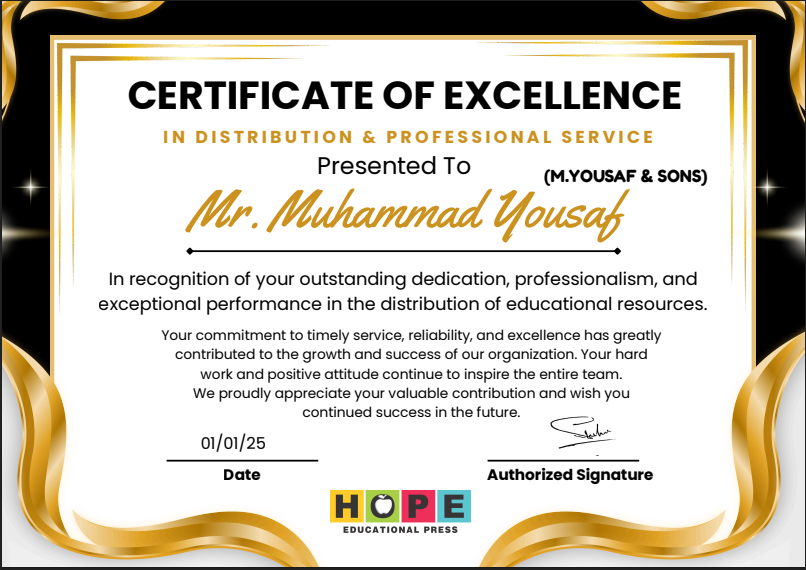 Awarded By HOPE Educational  Press 
